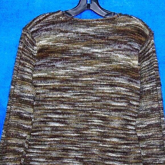 Babette Ballinger New York Multi-Color Speckled Knit Sweater L - Picture 4 of 5
